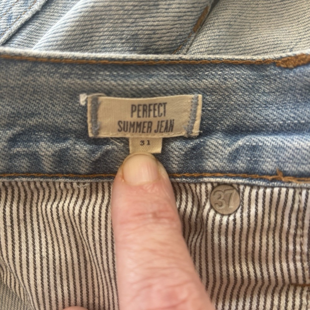 Madewell Jeans Womens 31(33) The Perfect Summer Jean Light Blue Cotton Denim - Picture 9 of 10